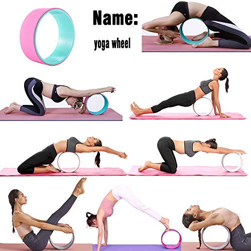 keefee 11 pcs Yoga Starter Sets,Yoga Accessories Kit for Beginners,Yoga Essentials Equipment Kit Include Fitness Yoga Pilates Ring Wheel Stretch Belt Yoga Foam Blocks Strap and Socks (Pink) keefee 11 pcs Yoga Starter Sets,Yoga Accessories Kit for Beginners