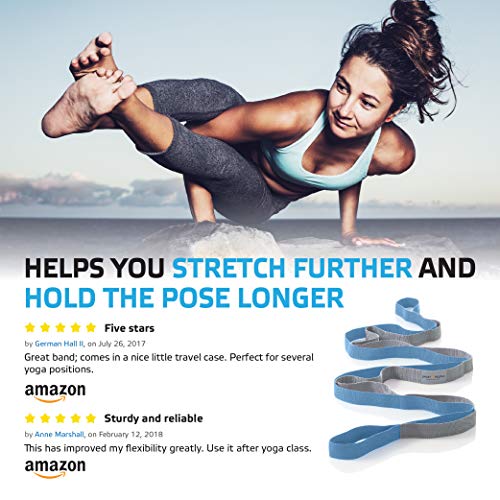 sport2people Stretching Strap for Yoga, Flexibility, Rehabilitation